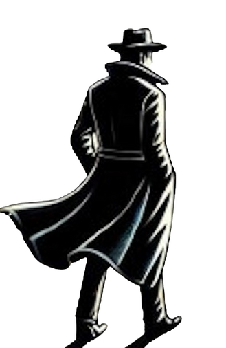 a noir detective strides forward into an unknown mystery he appears in black and white with a few hints of color showing a preview of what is in store